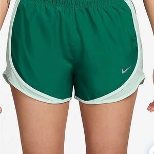 Nike Women's Emerald Green Running Shorts with Mint Trim